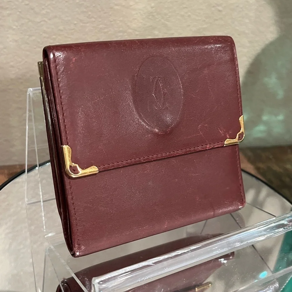 Cartier Kiss lock Wallet, vintage, authentic